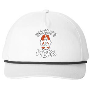 Funny Pawsitive Vibes Pun Cute Yoga Dog Beagle Lovers Cute Gift Snapback Five-Panel Rope Hat