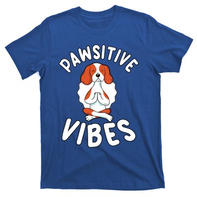 Funny Pawsitive Vibes Pun Cute Yoga Dog Beagle Lovers Cute Gift T-Shirt