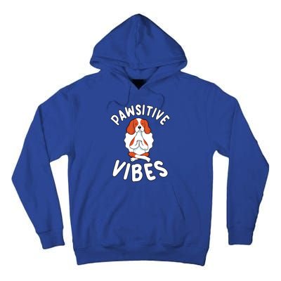 Funny Pawsitive Vibes Pun Cute Yoga Dog Beagle Lovers Cute Gift Tall Hoodie