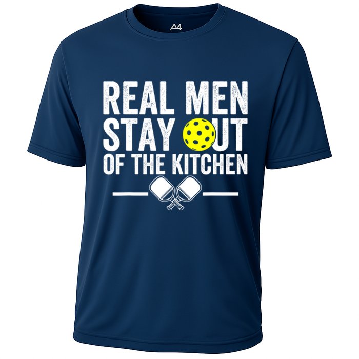 Funny Pickleball Vintage Real Man Stay Out Of The Kitchen Gift Cooling Performance Crew T-Shirt