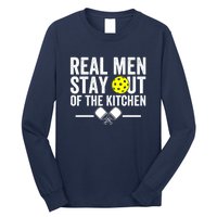 Funny Pickleball Vintage Real Man Stay Out Of The Kitchen Gift Long Sleeve Shirt