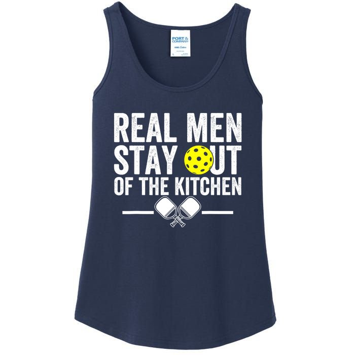 Funny Pickleball Vintage Real Man Stay Out Of The Kitchen Gift Ladies Essential Tank