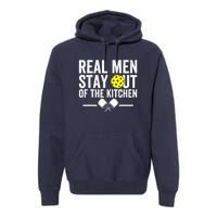 Funny Pickleball Vintage Real Man Stay Out Of The Kitchen Gift Premium Hoodie