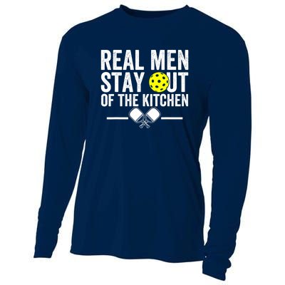 Funny Pickleball Vintage Real Man Stay Out Of The Kitchen Gift Cooling Performance Long Sleeve Crew