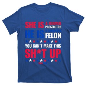 Former Prosecutor Vs Felon Pro Kamalaharris 2024. Premium T-Shirt