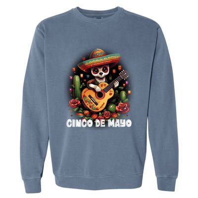 Funny Pembroke Welsh Dog Cinco De Mayo Mexican Party Funny Gift Garment-Dyed Sweatshirt