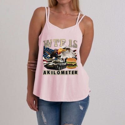 Funny Political Wtf Is Akilometer Women's Strappy Tank