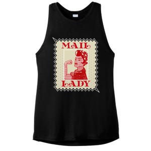 Female Postal Worker Mail Lady Stamp World Post Day Ladies PosiCharge Tri-Blend Wicking Tank