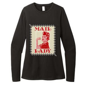 Female Postal Worker Mail Lady Stamp World Post Day Womens CVC Long Sleeve Shirt