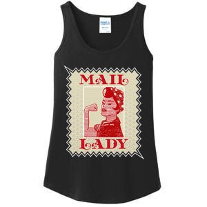 Female Postal Worker Mail Lady Stamp World Post Day Ladies Essential Tank