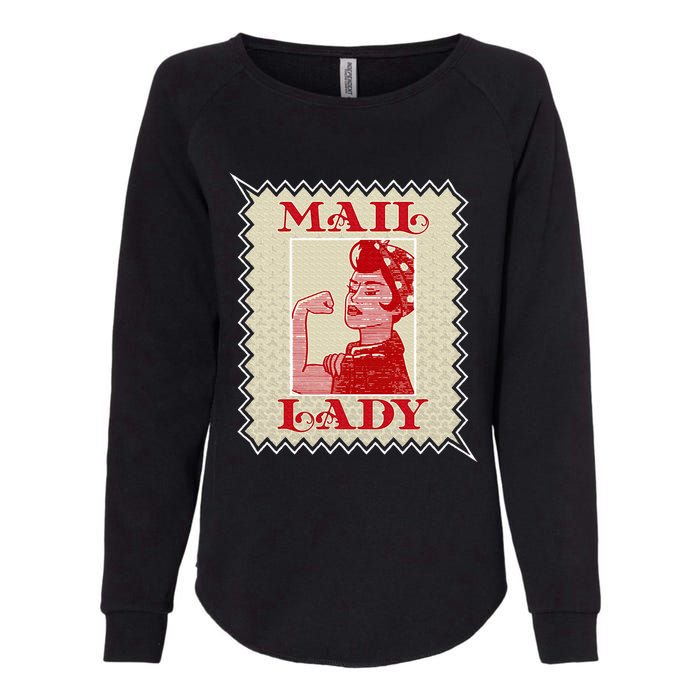 Female Postal Worker Mail Lady Stamp World Post Day Womens California Wash Sweatshirt