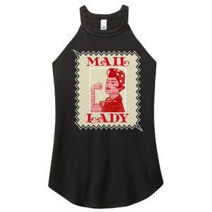 Female Postal Worker Mail Lady Stamp World Post Day Women's Perfect Tri Rocker Tank