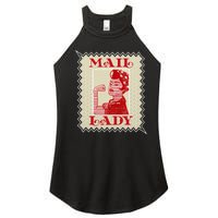 Female Postal Worker Mail Lady Stamp World Post Day Women's Perfect Tri Rocker Tank