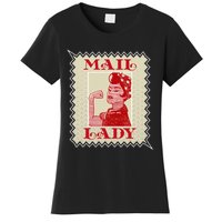 Female Postal Worker Mail Lady Stamp World Post Day Women's T-Shirt