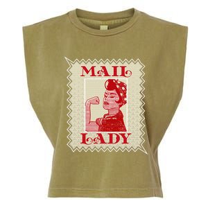 Female Postal Worker Mail Lady Stamp World Post Day Garment-Dyed Women's Muscle Tee