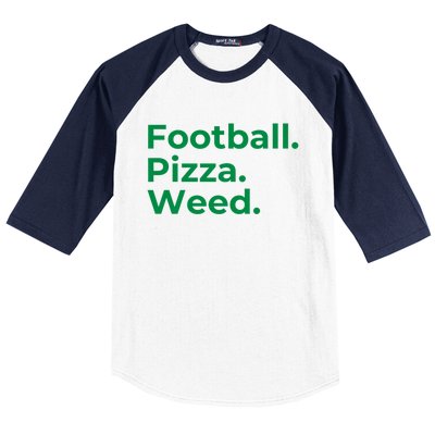 Football Pizza Weed Baseball Sleeve Shirt