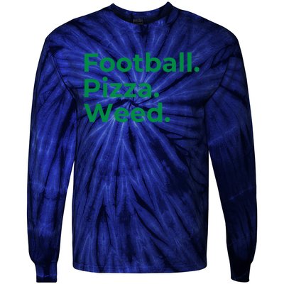 Football Pizza Weed Tie-Dye Long Sleeve Shirt