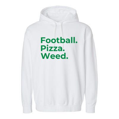 Football Pizza Weed Garment-Dyed Fleece Hoodie