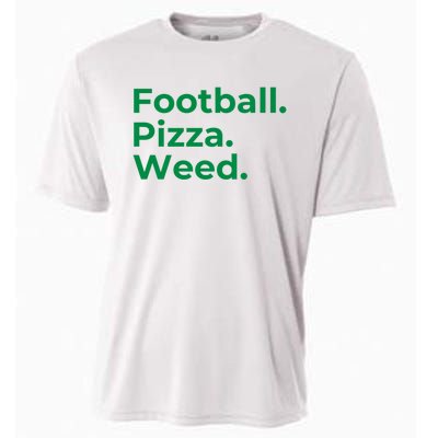 Football Pizza Weed Cooling Performance Crew T-Shirt