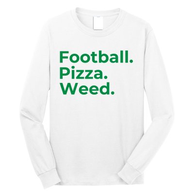 Football Pizza Weed Long Sleeve Shirt