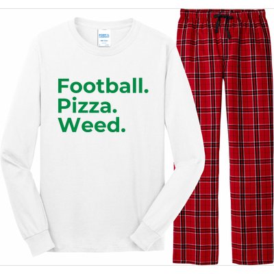 Football Pizza Weed Long Sleeve Pajama Set