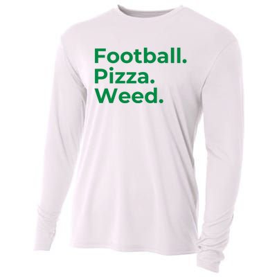 Football Pizza Weed Cooling Performance Long Sleeve Crew