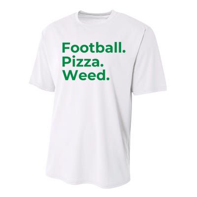 Football Pizza Weed Performance Sprint T-Shirt