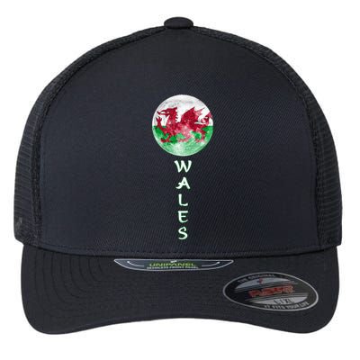 Funny Proud Welsh Flag Designs Gift Flexfit Unipanel Trucker Cap