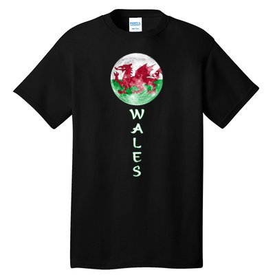 Funny Proud Welsh Flag Designs Gift Tall T-Shirt