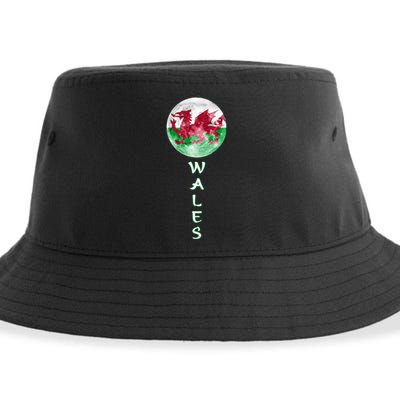 Funny Proud Welsh Flag Designs Gift Sustainable Bucket Hat