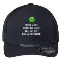 Funny Pickleball Whose Serve League Pickleball Team Flexfit Unipanel Trucker Cap