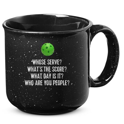 Funny Pickleball Whose Serve League Pickleball Team 15oz Campfire Ceramic Mug
