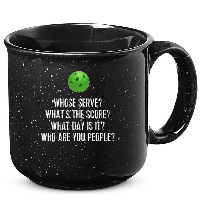 Funny Pickleball Whose Serve League Pickleball Team 15oz Campfire Ceramic Mug