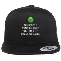 Funny Pickleball Whose Serve League Pickleball Team Flatbill Hat
