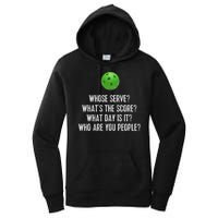 Funny Pickleball Whose Serve League Pickleball Team Women's Pullover Hoodie