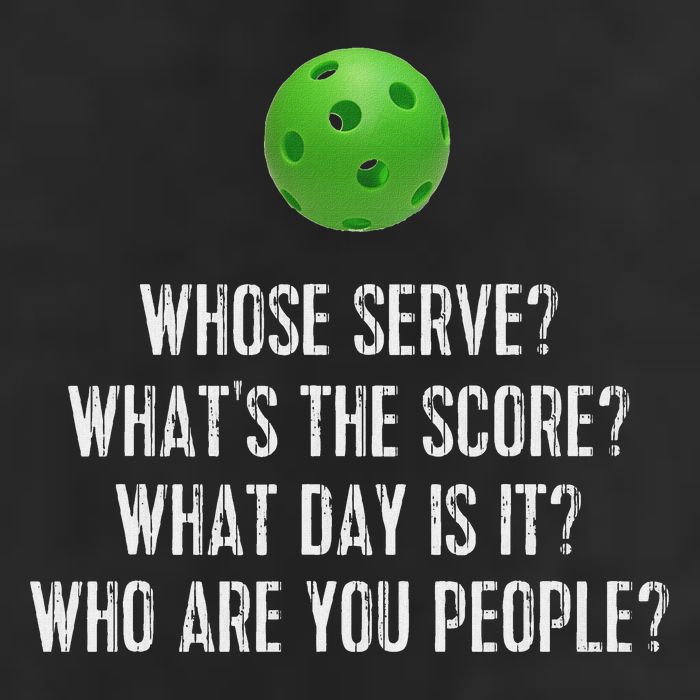 Funny Pickleball Whose Serve League Pickleball Team Large Microfiber Waffle Golf Towel