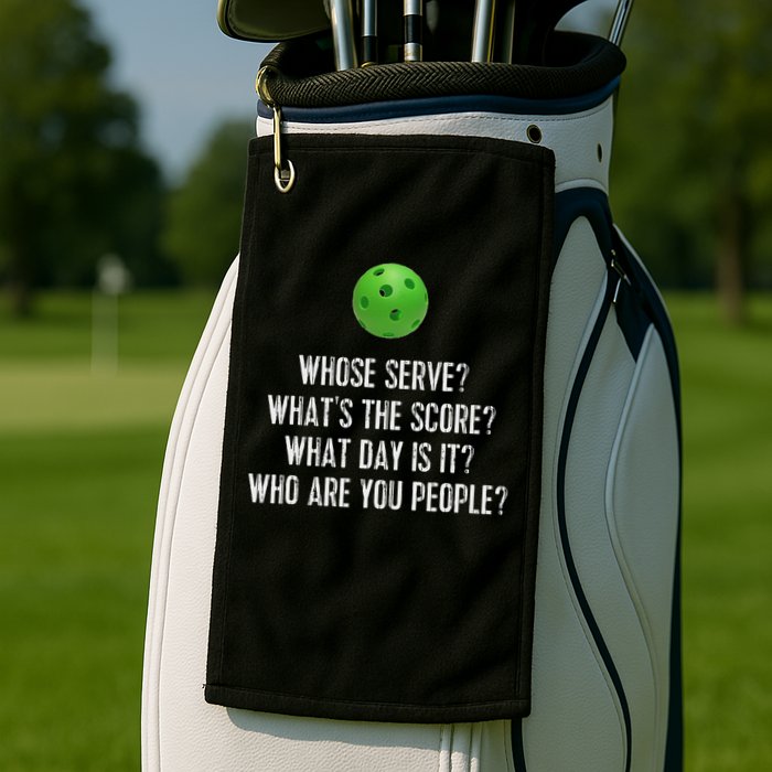 Funny Pickleball Whose Serve League Pickleball Team Golf Towel