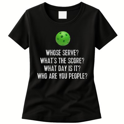Funny Pickleball Whose Serve League Pickleball Team Womens T-Shirt