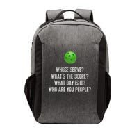 Funny Pickleball Whose Serve League Pickleball Team Vector Backpack