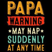 Funny Papa Warning May Nap Suddenly At Any Time Vintage Father Day Visor