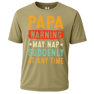 Funny Papa Warning May Nap Suddenly At Any Time Vintage Father Day Performance Shirt