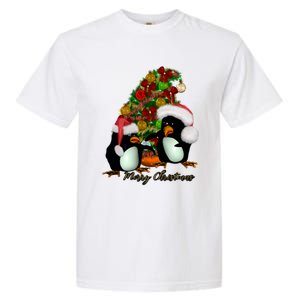 Funny Penguin With Christmas Hat Garment-Dyed Heavyweight T-Shirt