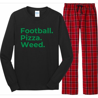 Football Pizza Weed Long Sleeve Pajama Set