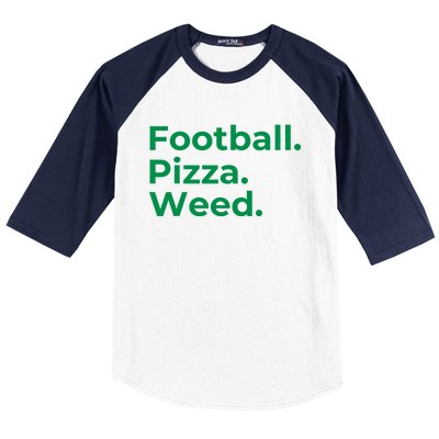 Football Pizza Weed Baseball Sleeve Shirt