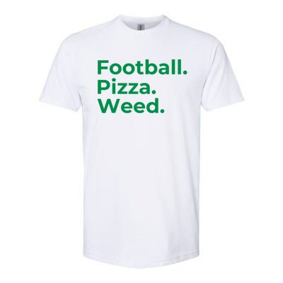 Football Pizza Weed Softstyle CVC T-Shirt