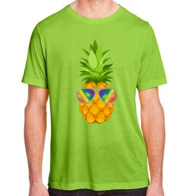 Flower Pineapple With Sunglasses Lgbt Pride Hawaiian Funny Gift Adult ChromaSoft Performance T-Shirt