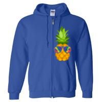 Flower Pineapple With Sunglasses Lgbt Pride Hawaiian Funny Gift Full Zip Hoodie