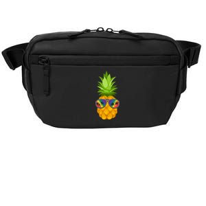 Flower Pineapple With Sunglasses Lgbt Pride Hawaiian Funny Gift Crossbody Pack