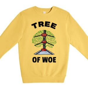 Funny Pro Wrestling Fan Gift Tree Of Woe Pro Wrestling Hold Premium Premium Crewneck Sweatshirt