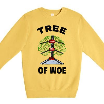 Funny Pro Wrestling Fan Gift Tree Of Woe Pro Wrestling Hold Premium Premium Crewneck Sweatshirt